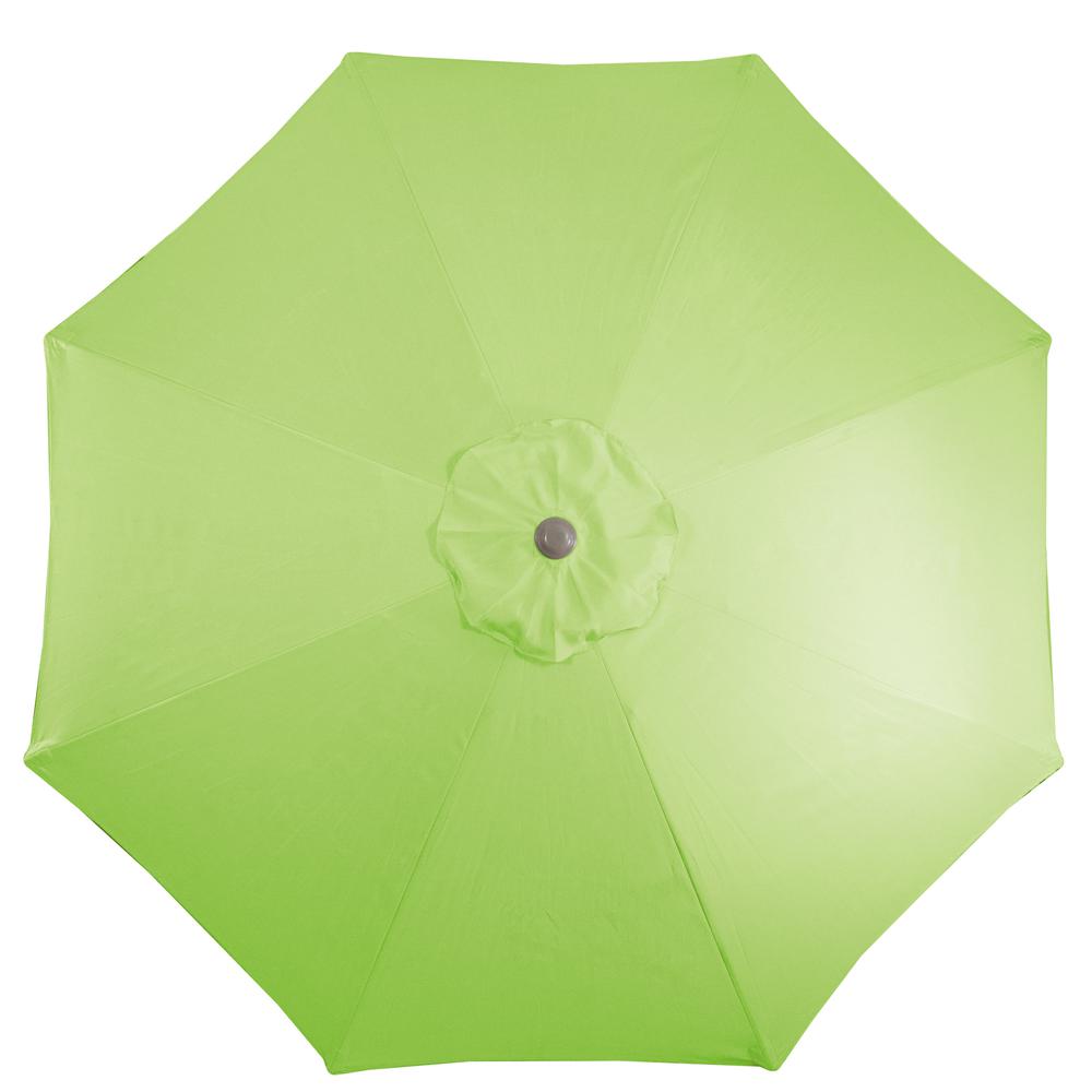9ft Outdoor Patio Market Umbrella with Hand Crank and Tilt  Lime Green. Picture 4