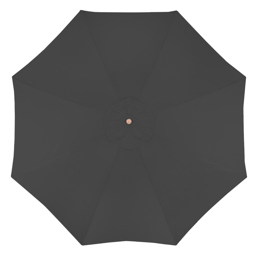 8.5ft Outdoor Patio Market Umbrella with Wooden Pole  Gray. Picture 2