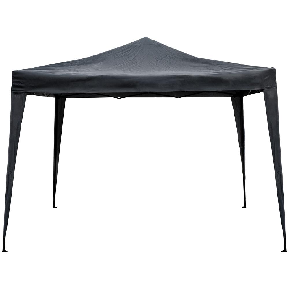 10' x 10' Charcoal Gray Pop-Up Outdoor Canopy Gazebo. Picture 1