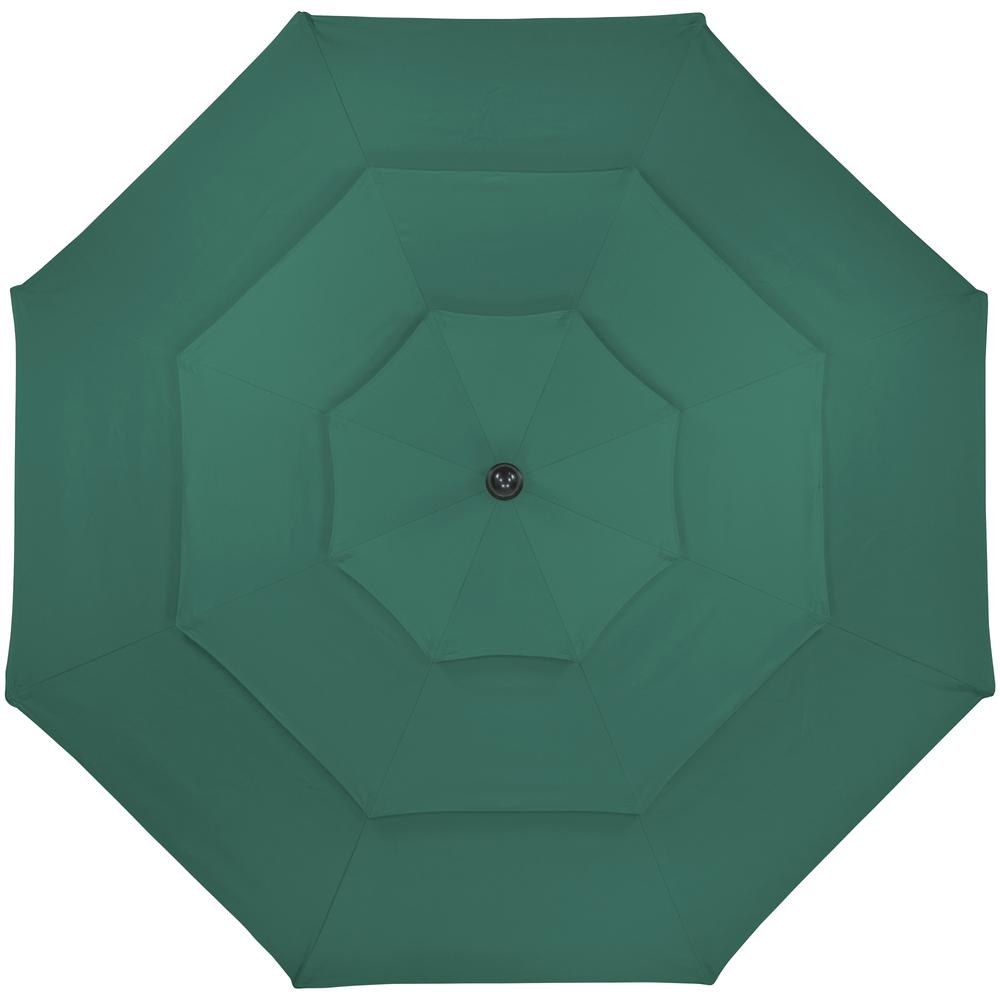 9.75ft Outdoor Patio Market Umbrella with Hand Crank and Tilt  Green. Picture 2