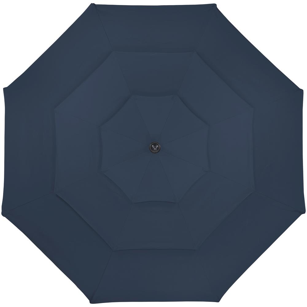 9.75ft Outdoor Patio Market Umbrella with Hand Crank and Tilt  Navy Blue. Picture 2