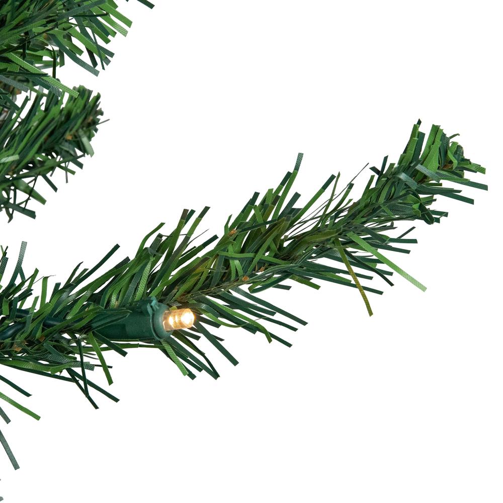 6' Pre-Lit LED Northern Balsam Fir Pencil Artificial Christmas Tree  Warm Clear Lights. Picture 2