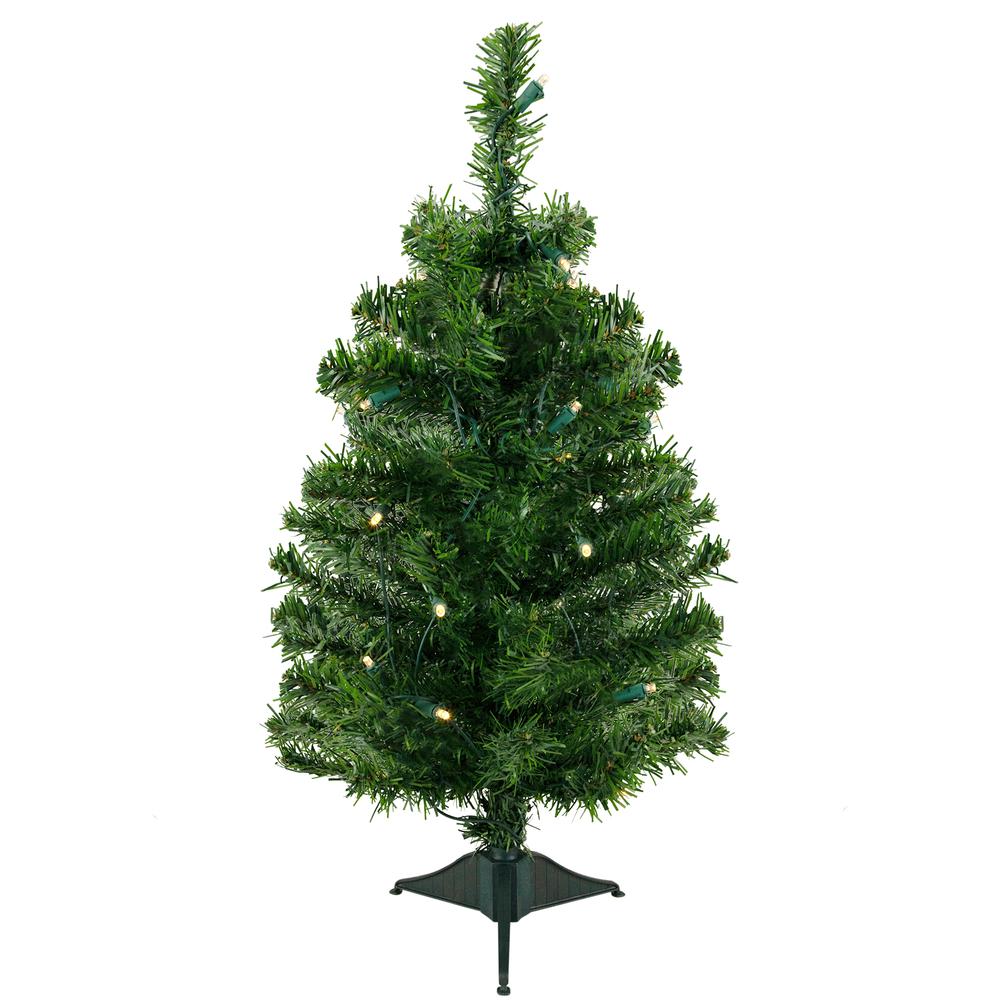 2' Pre-Lit Medium Mixed Classic Pine Artificial Christmas Tree - Warm Clear LED Lights. Picture 1