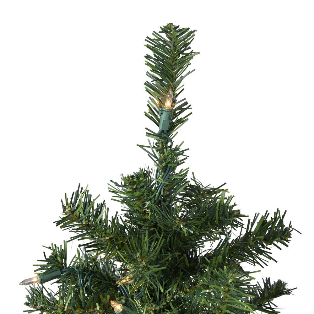 3' Pre-Lit Medium Mixed Classic Pine Artificial Christmas Tree - Clear Lights. Picture 3