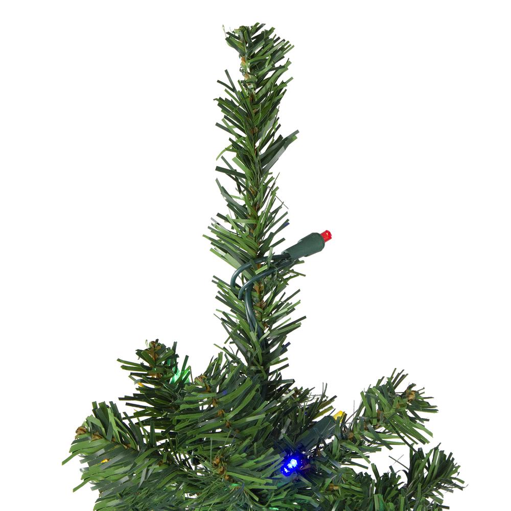 4' Pre-Lit Mixed Classic Pine Medium Artificial Christmas Tree - Multi LED Lights. Picture 3
