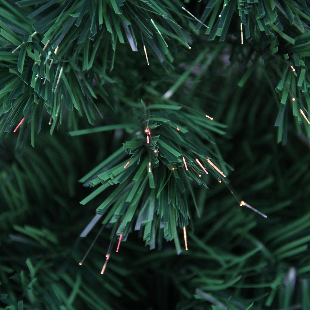 6' Pre-Lit Medium Color Changing Fiber Optic Artificial Christmas Tree - Multicolor Lights. Picture 2