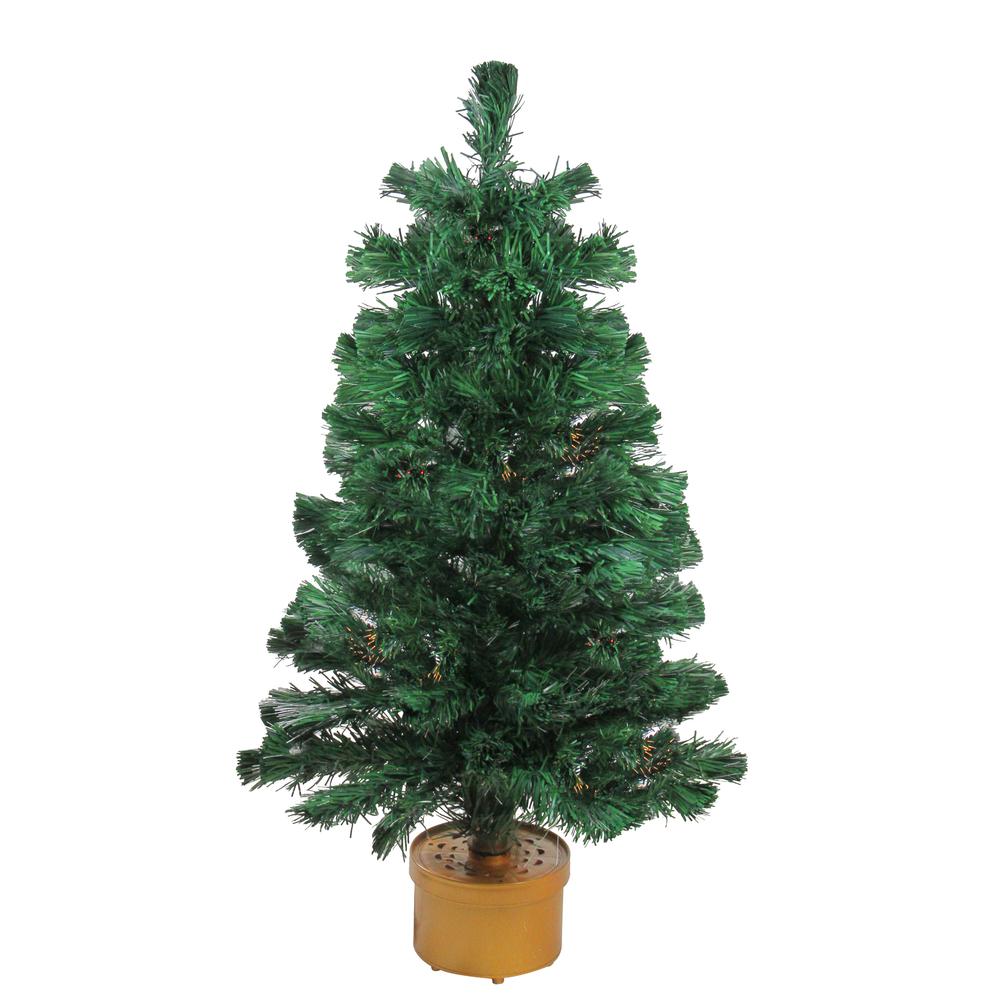 3' Pre-Lit Color Changing Fiber Optic Artificial Christmas Tree. The main picture.