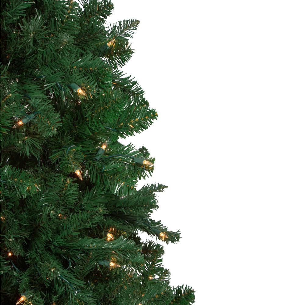 7.5ft Pre-Lit Ravenna Pine Artificial Christmas Tree - Warm White LED Lights. Picture 3