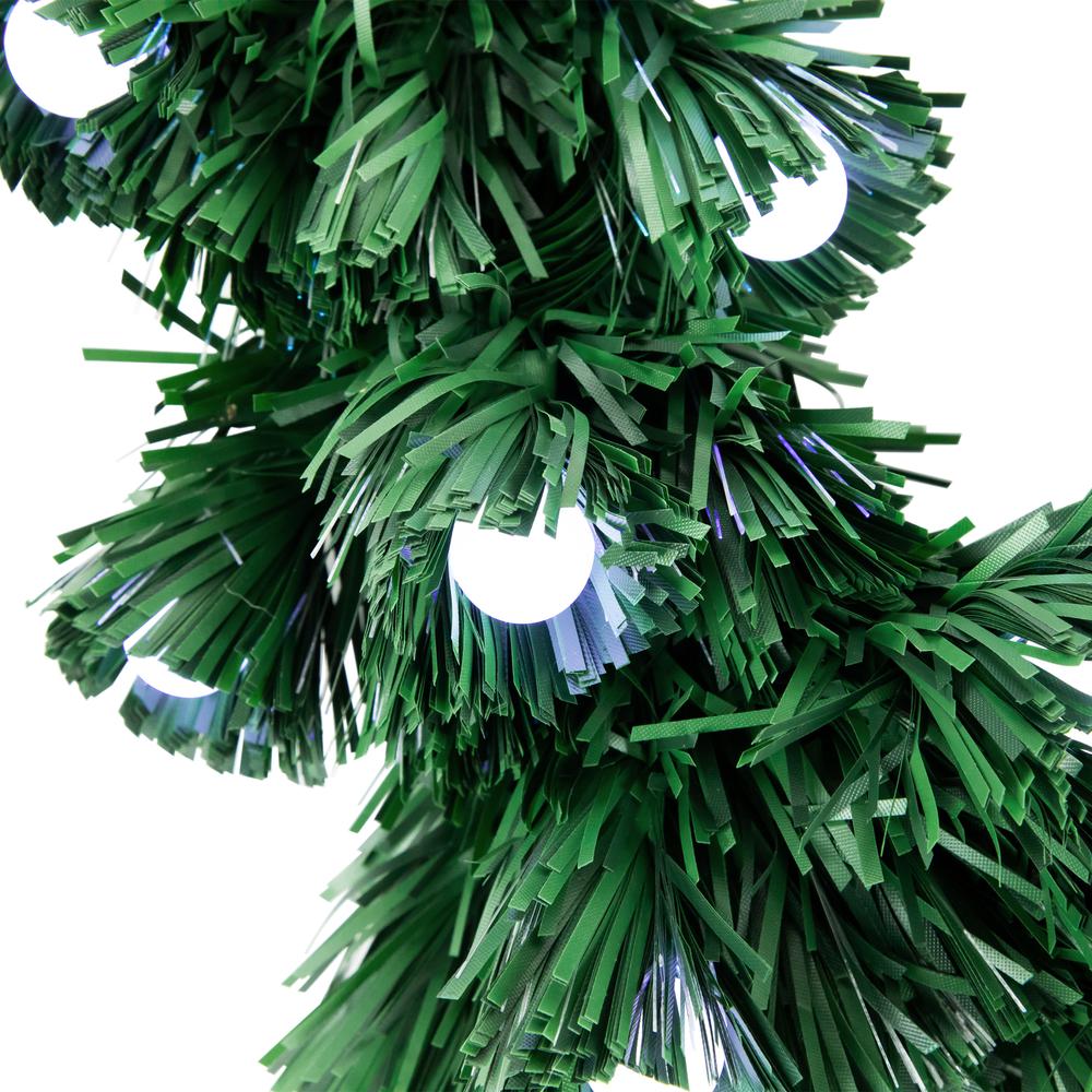 Color Changing Fiber Optic Globe Lights Artificial Christmas Wreath 12-Inch. Picture 2