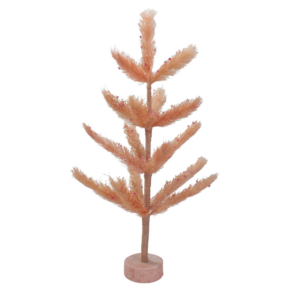 2' Medium Pink Pastel Peach Sisal Pine Artificial Easter Tree - Unlit. Picture 1