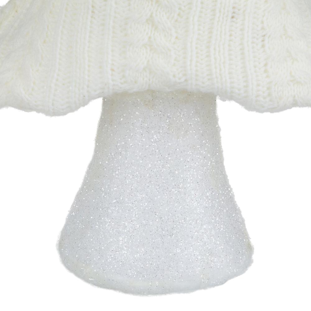 16.75" Cream Cable Knit Christmas Tree Tabletop Decoration. Picture 6
