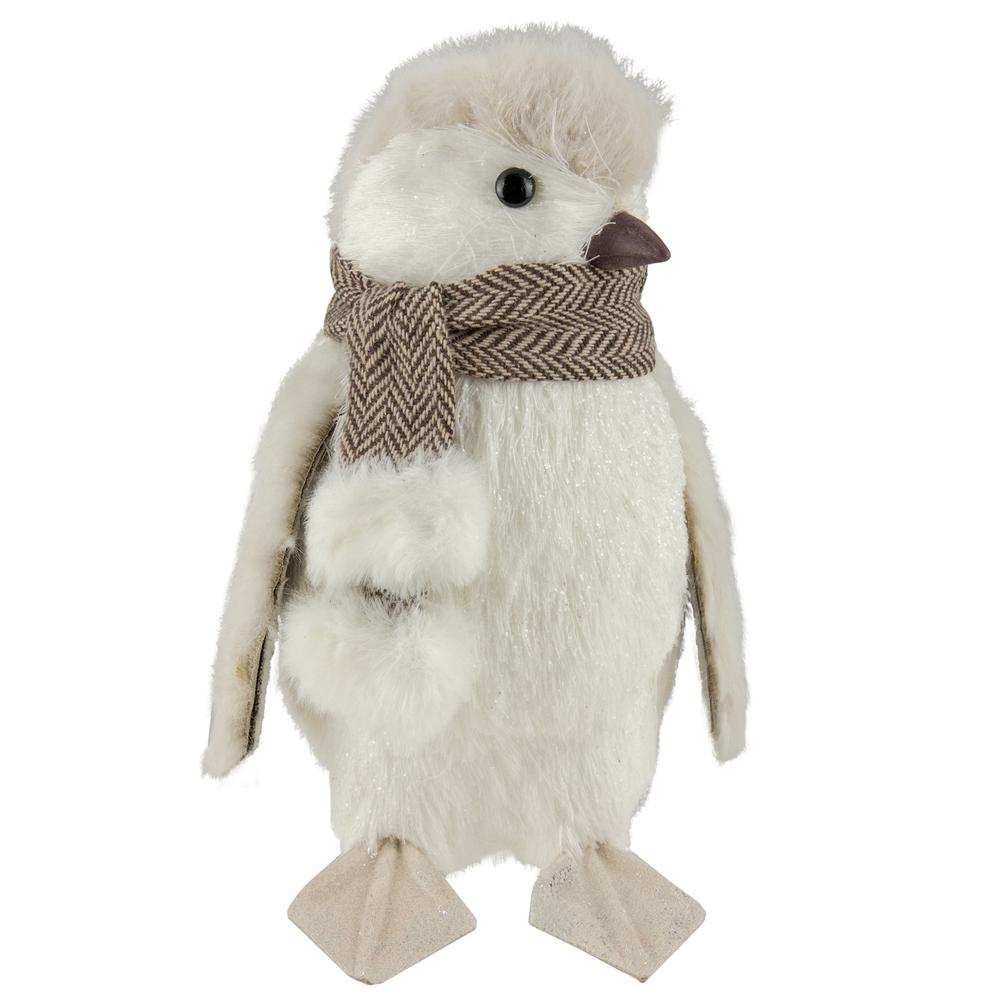 8" Large Ivory Sisal Penguin Christmas Figure. Picture 1