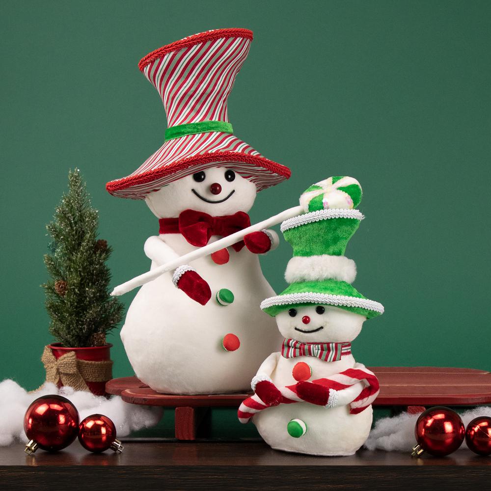 15" Snowman with Lollipop Christmas Decoration. Picture 2