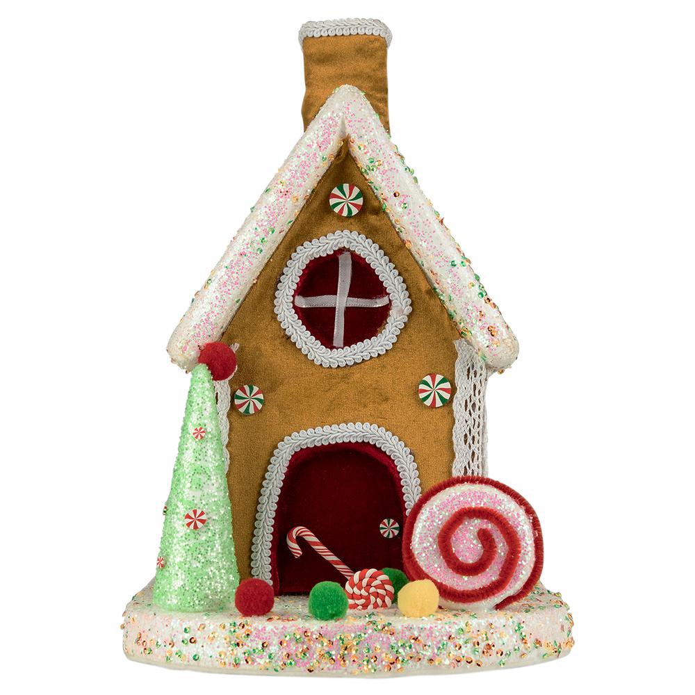 13" Gingerbread Candy House Christmas Decoration. Picture 1