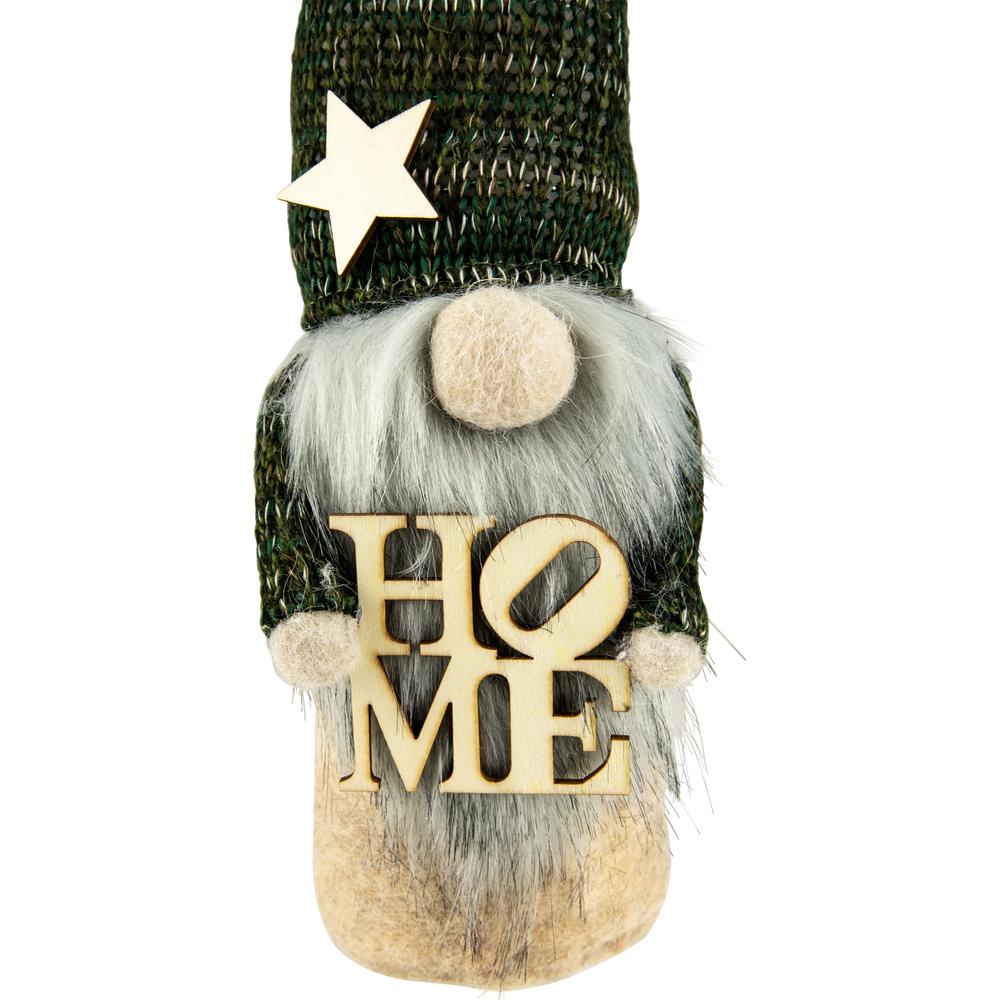 14" Green Knit Standing Home Gnome Christmas Figure. Picture 5