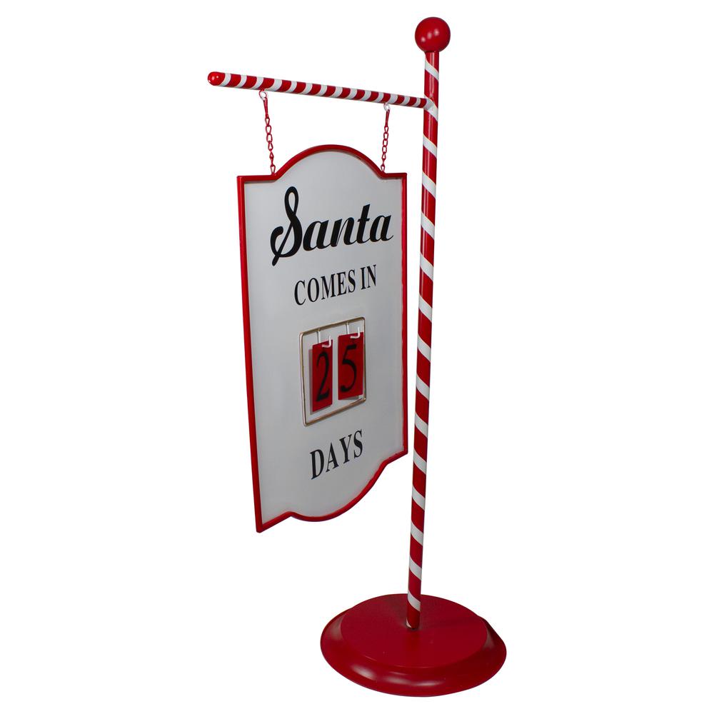 53" Candy Cane Striped Countdown to Christmas Display Sign. Picture 2