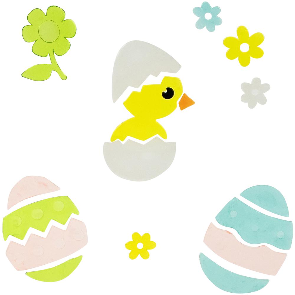 Set of 6 Double Sided Easter Gel Window Clings. Picture 3