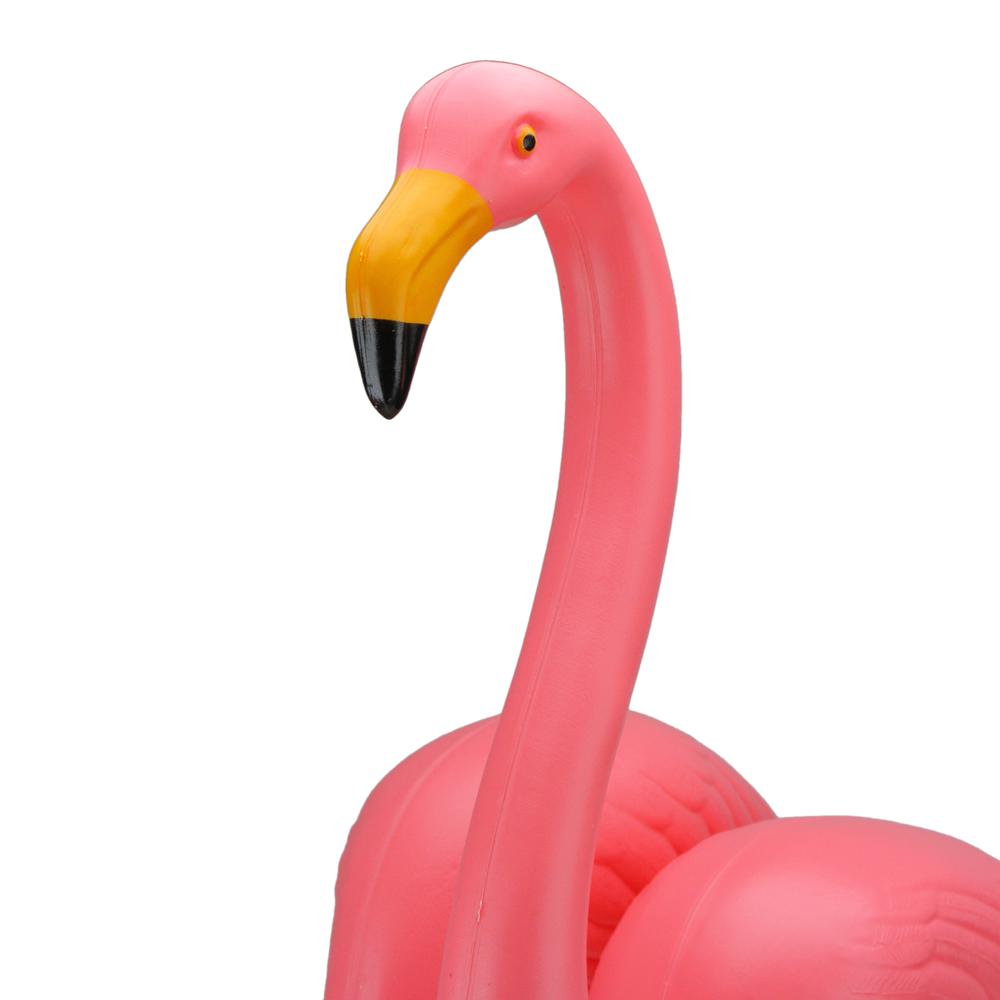 Set of 2 Tropical Pink Flamingo Outdoor Lawn Stakes 33". Picture 3