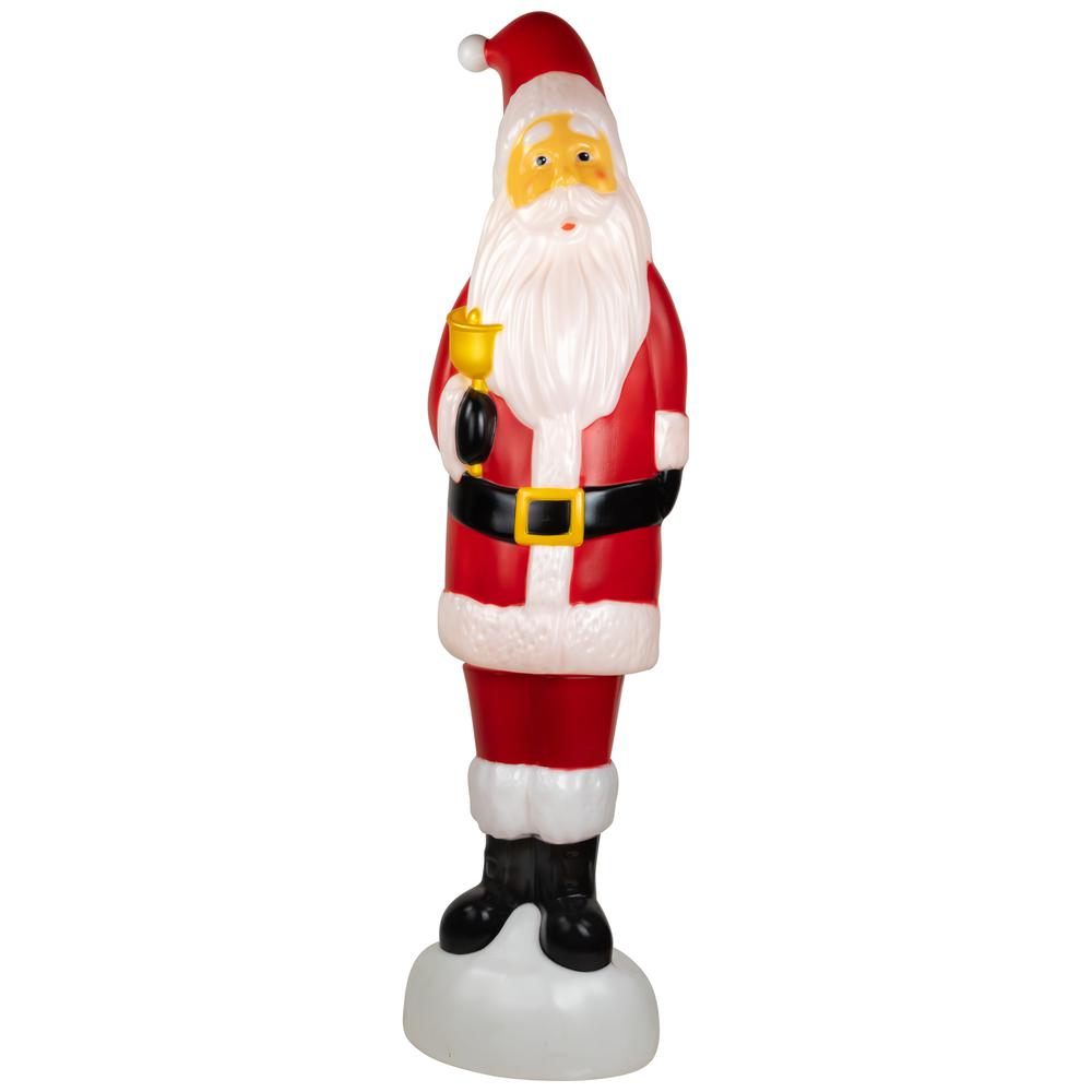 59" Lighted Blow Mold Santa Claus Retro Outdoor Christmas Decoration. Picture 1