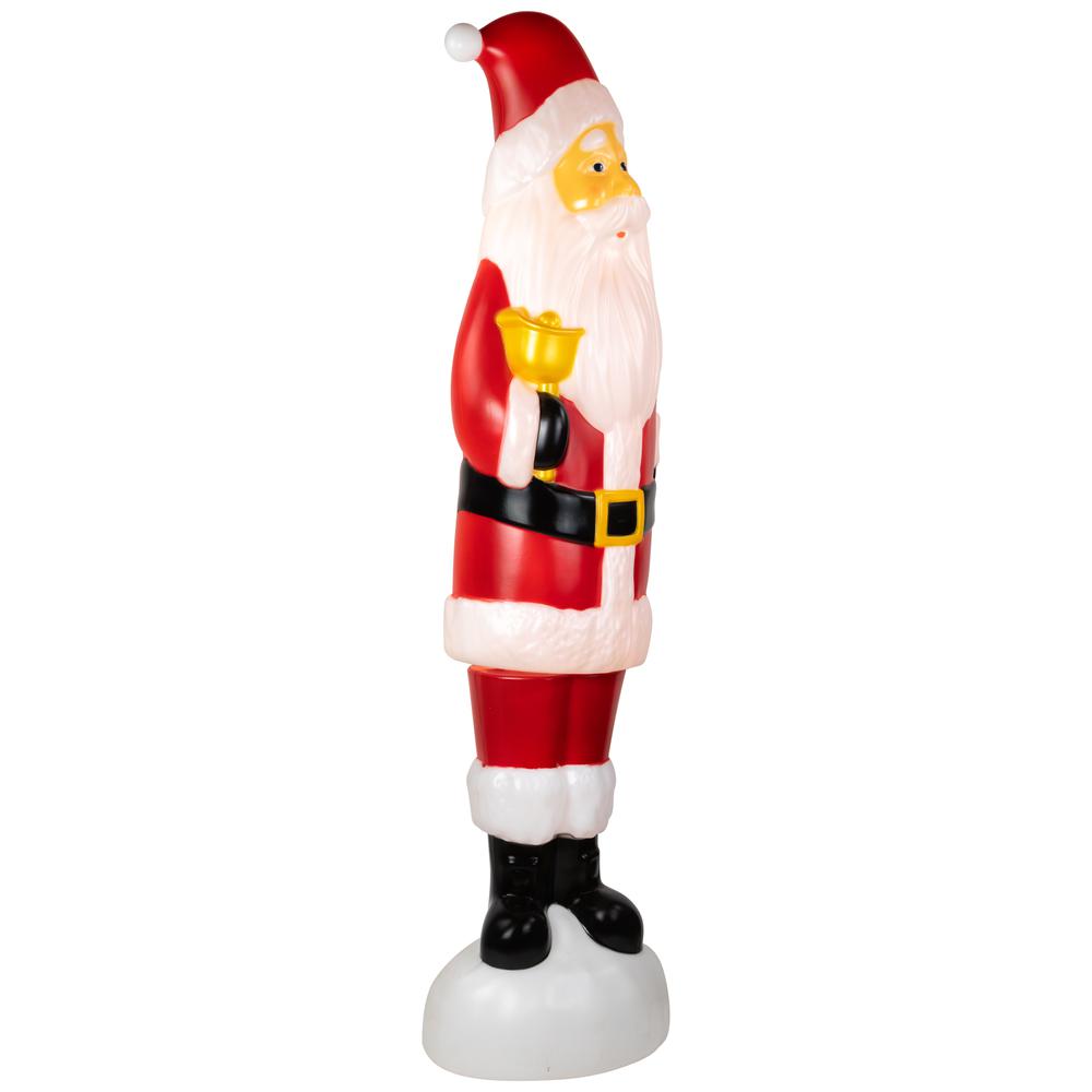 59" Lighted Blow Mold Santa Claus Retro Outdoor Christmas Decoration. Picture 4