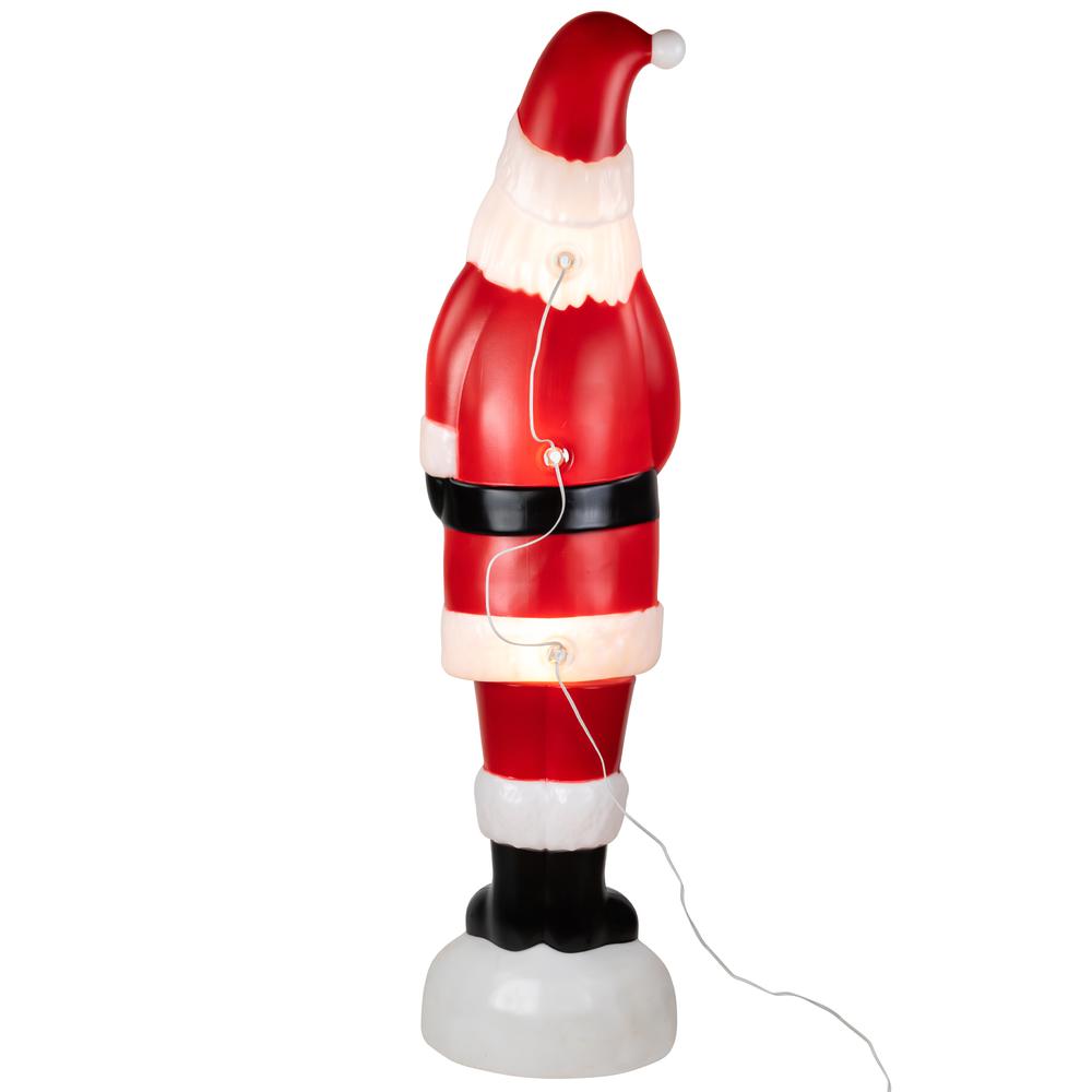 59" Lighted Blow Mold Santa Claus Retro Outdoor Christmas Decoration. Picture 7