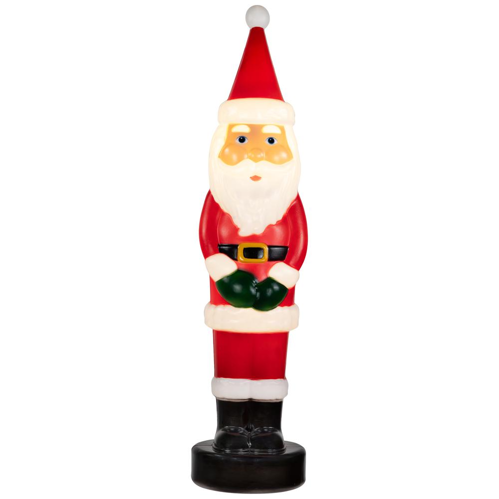 42" Lighted Santa Claus Blow Mold Outdoor Christmas Decoration. Picture 1