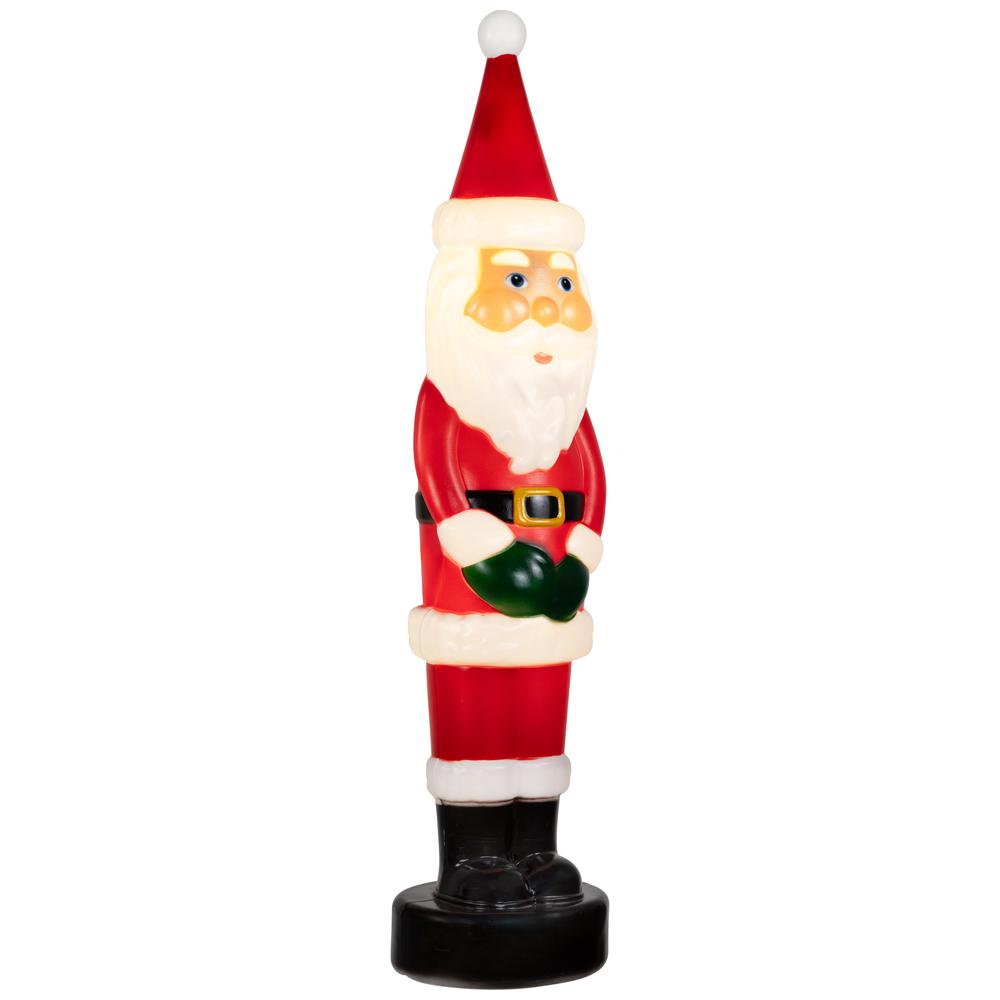 42" Lighted Santa Claus Blow Mold Outdoor Christmas Decoration. Picture 4