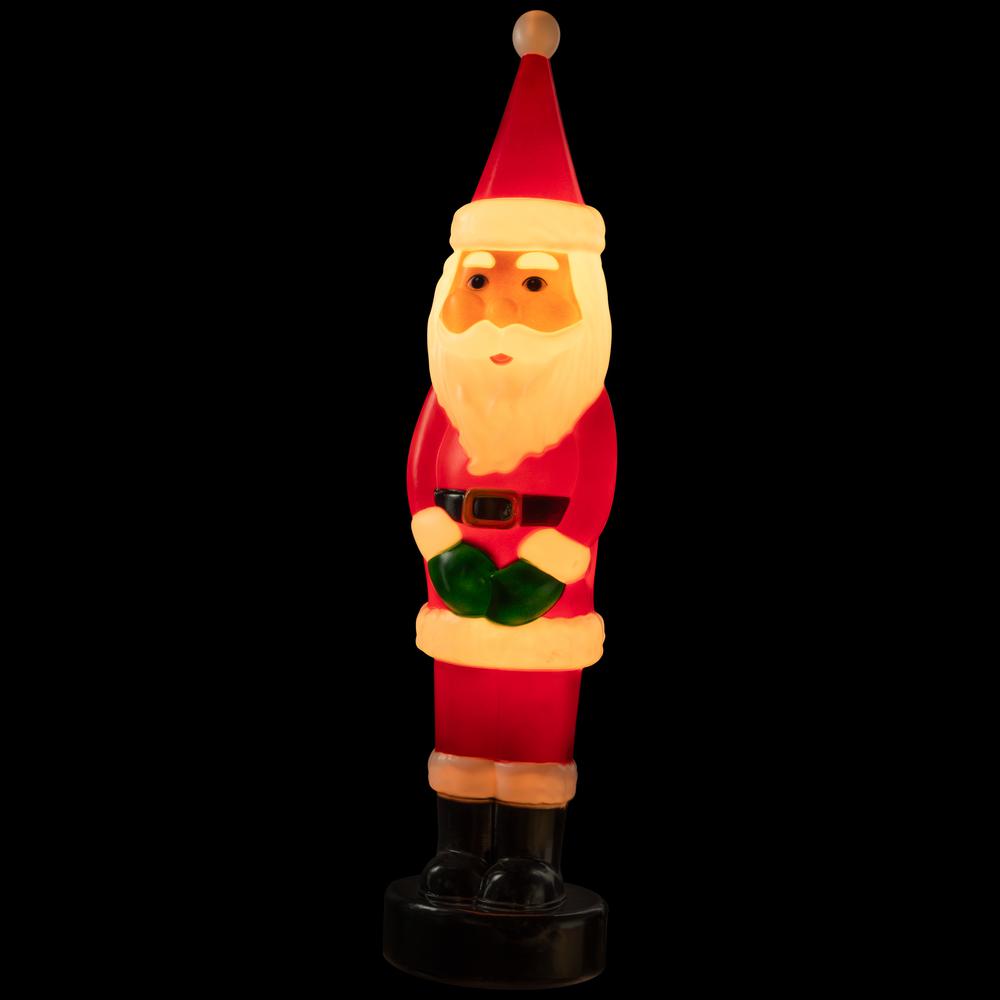 42" Lighted Santa Claus Blow Mold Outdoor Christmas Decoration. Picture 3