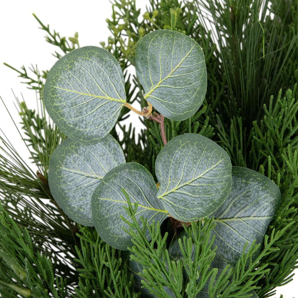 Eucalyptus and Mixed Pine Artificial Christmas Wreath  24-Inch - Unlit. Picture 4