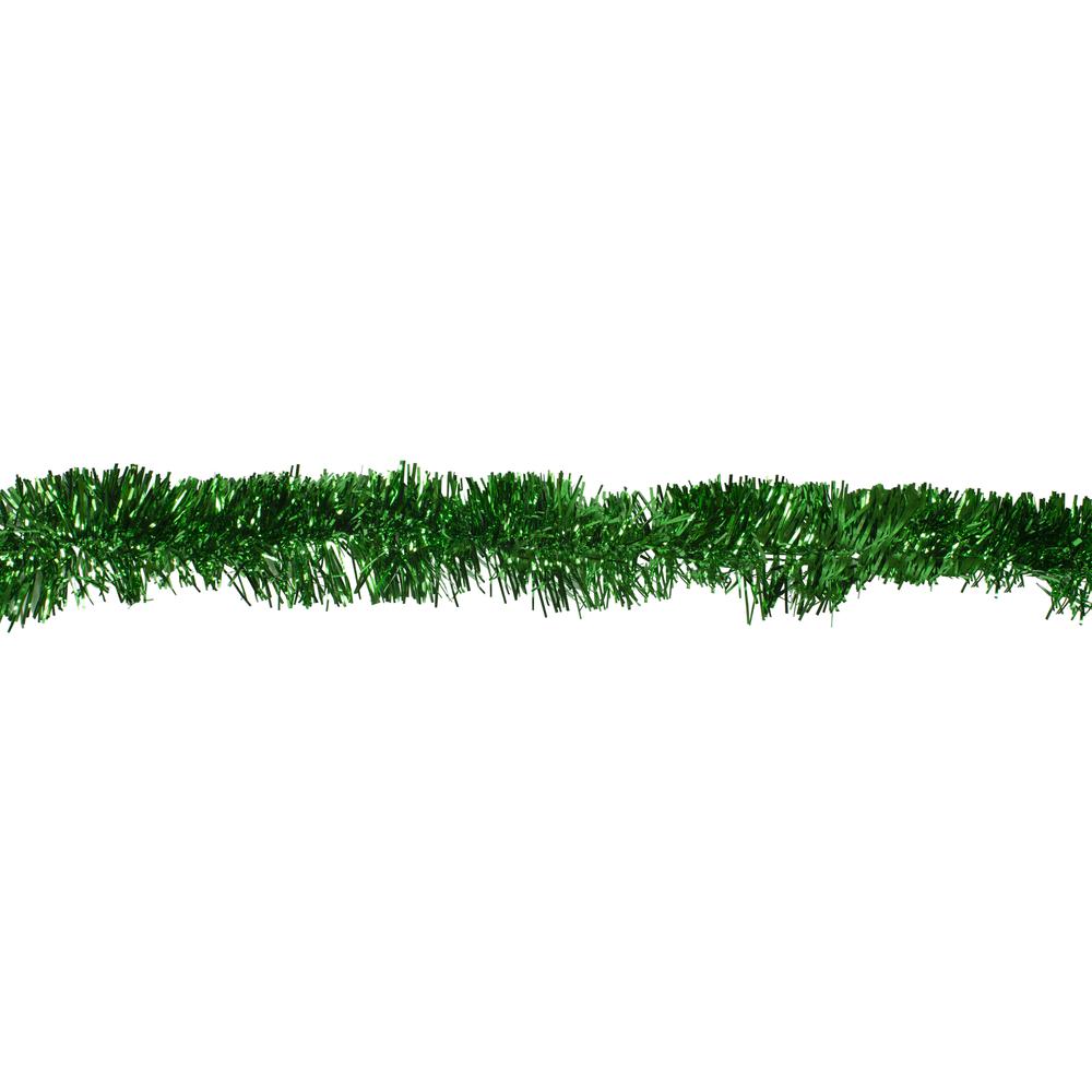 50' x 2.75" Green Tinsel Artificial Christmas Garland - Unlit. The main picture.