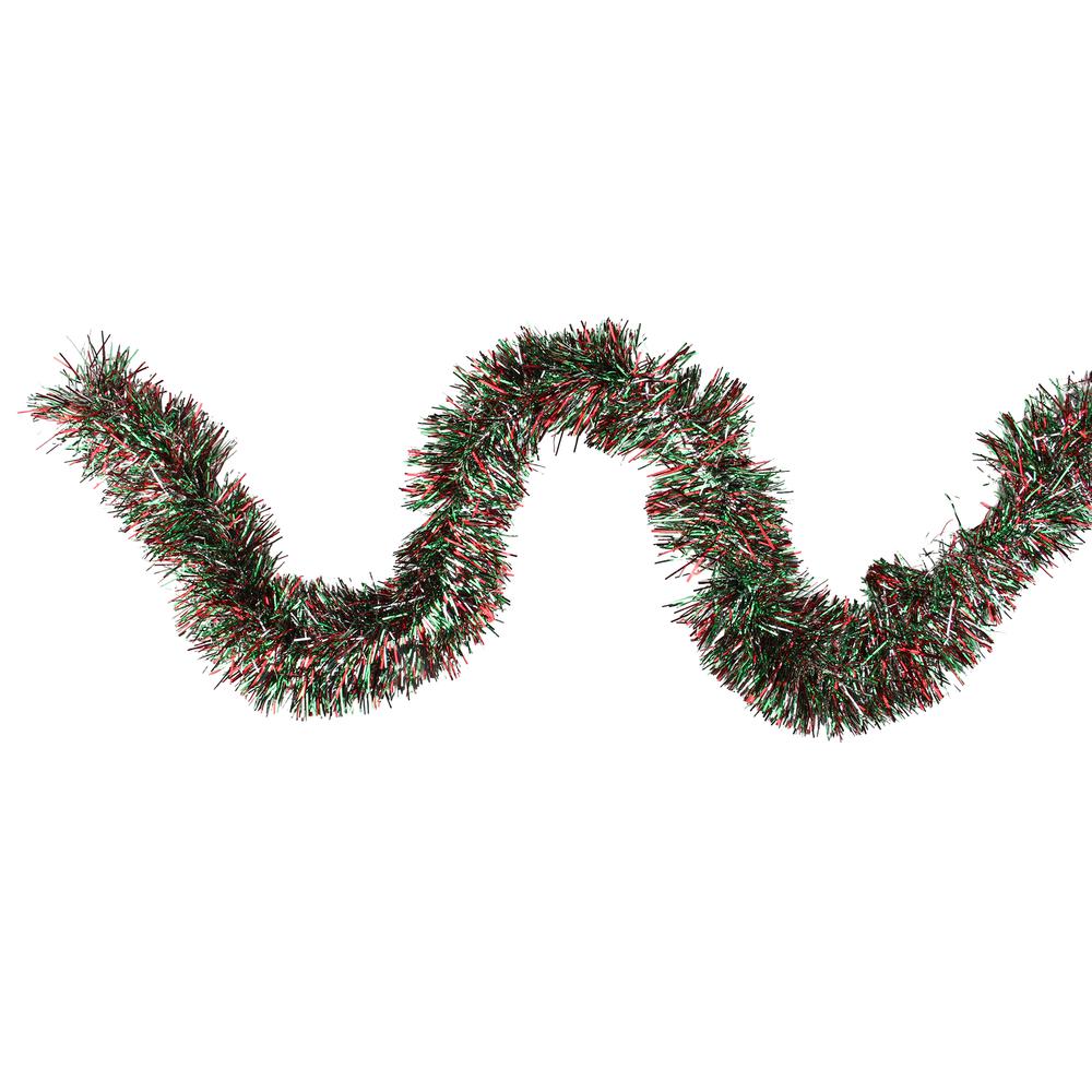 50' x 4" Red and Green Artificial Christmas Garland - Unlit. Picture 1