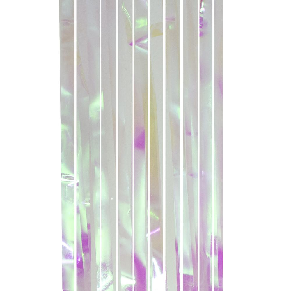 Iridescent Tinsel Christmas Window or Door Curtain 3' x 8'. Picture 3