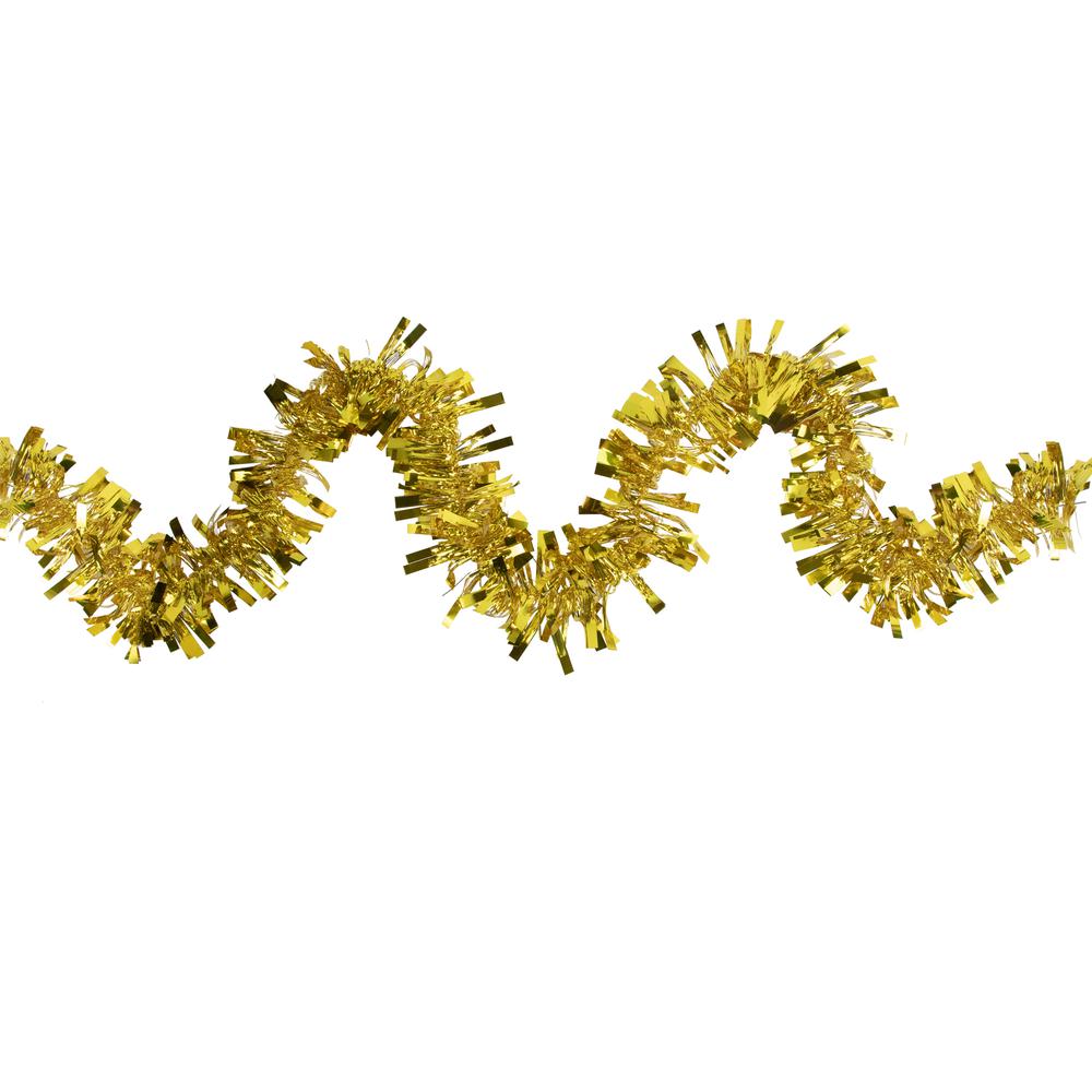 50' x 3" Gold Boa Wide Cut Tinsel Christmas Garland - Unlit. Picture 1