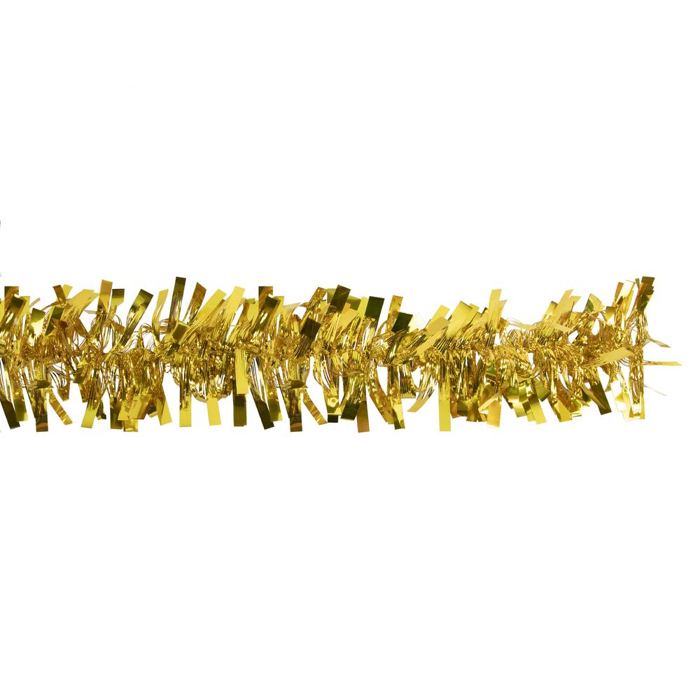50' x 3" Gold Boa Wide Cut Tinsel Christmas Garland - Unlit. Picture 3