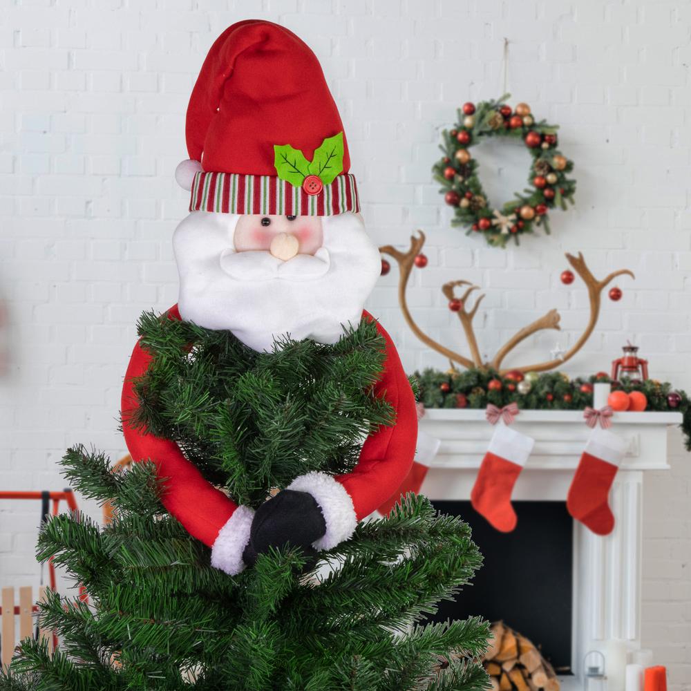27" Plush Santa Claus Christmas Tree Topper  Unlit. Picture 2