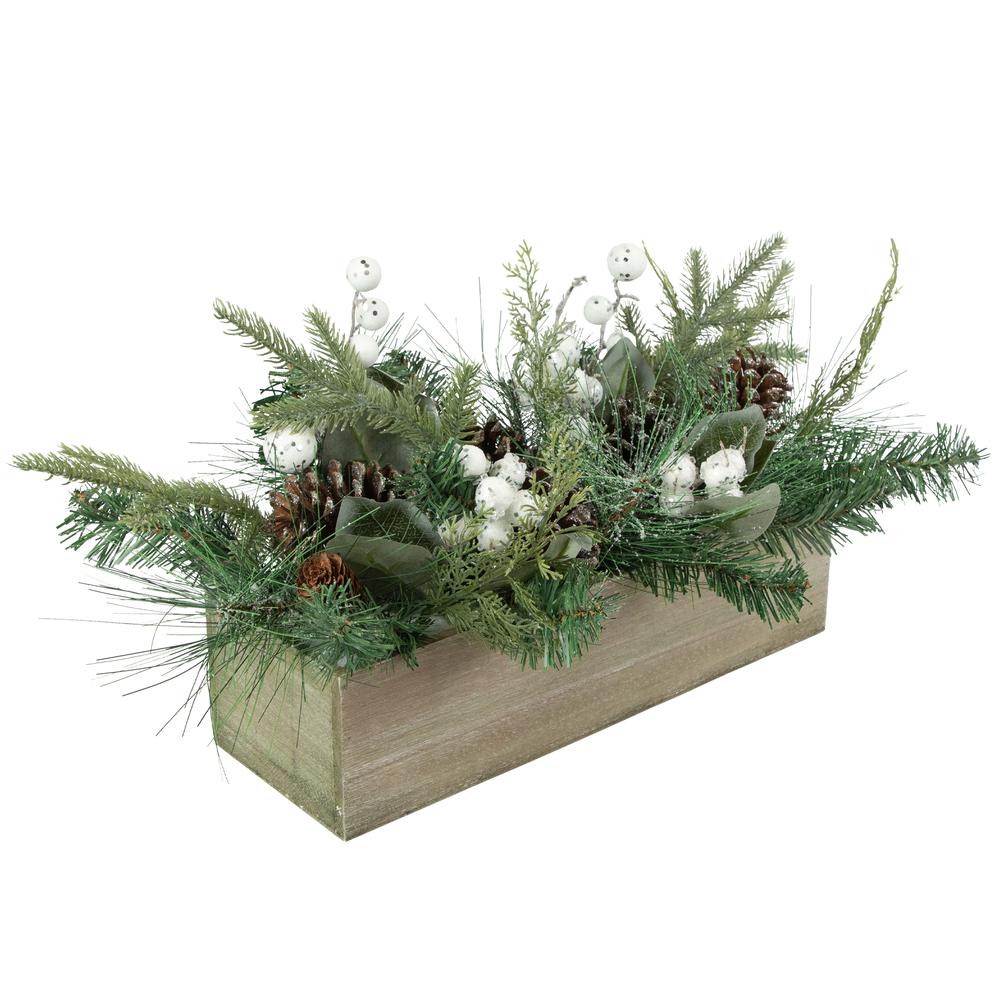 20" Mixed Pine with Pine Cones and Berries Christmas Floral Arrangement. Picture 5
