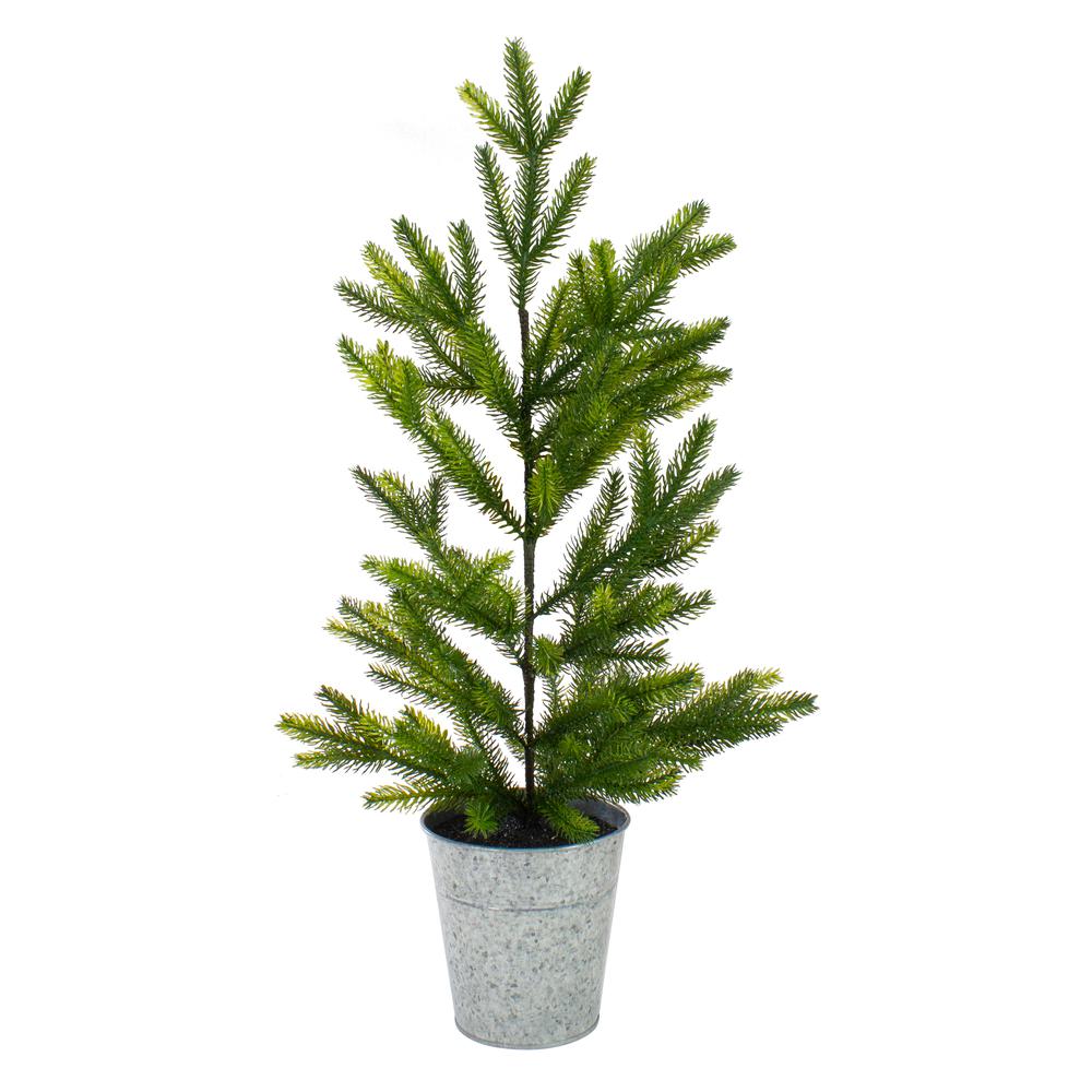 2' Potted Pine Medium Artificial Christmas Tree - Unlit. Picture 1