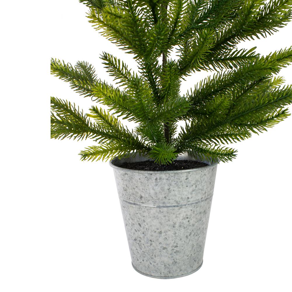2' Potted Pine Medium Artificial Christmas Tree - Unlit. Picture 3