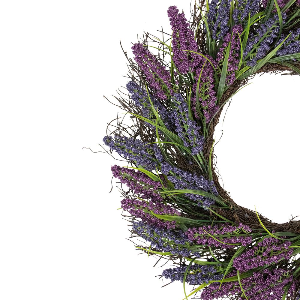 Lavender Spiral Vine Wreath  22-Inch  Unlit. Picture 2