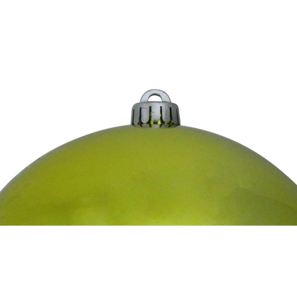 Shiny Kiwi Green UV Resistant Shatterproof Christmas Ball Ornament 8" (200mm). Picture 2