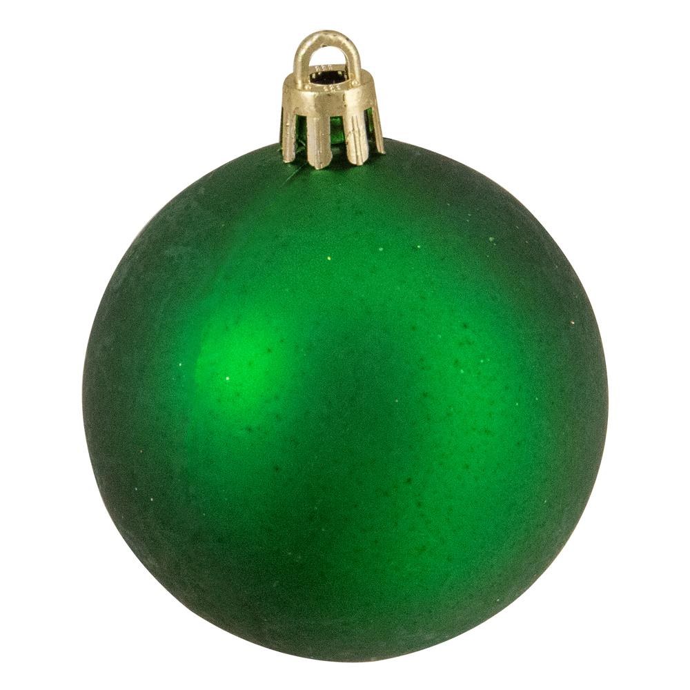 24ct Xmas Green Shatterproof 4-Finish Christmas Ball Ornaments 2.5" (60mm). Picture 4