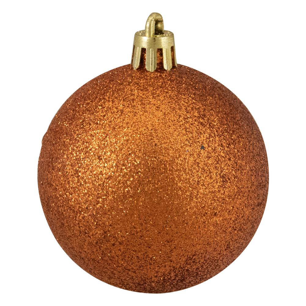 24ct Orange Shatterproof 4Finish Christmas Ball Ornaments 2.5" (60mm). Picture 3