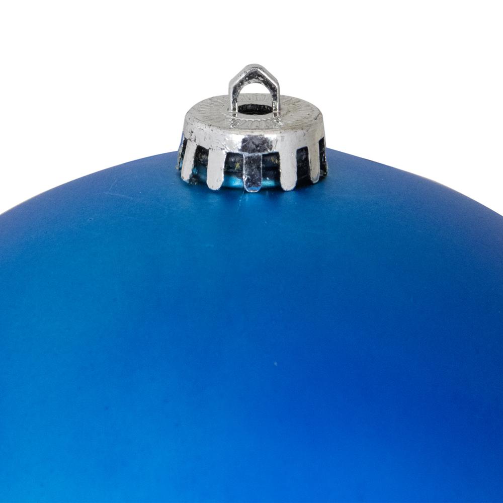 Matte Lavish Blue Shatterproof Christmas Ball Ornament 8" (200mm). Picture 3