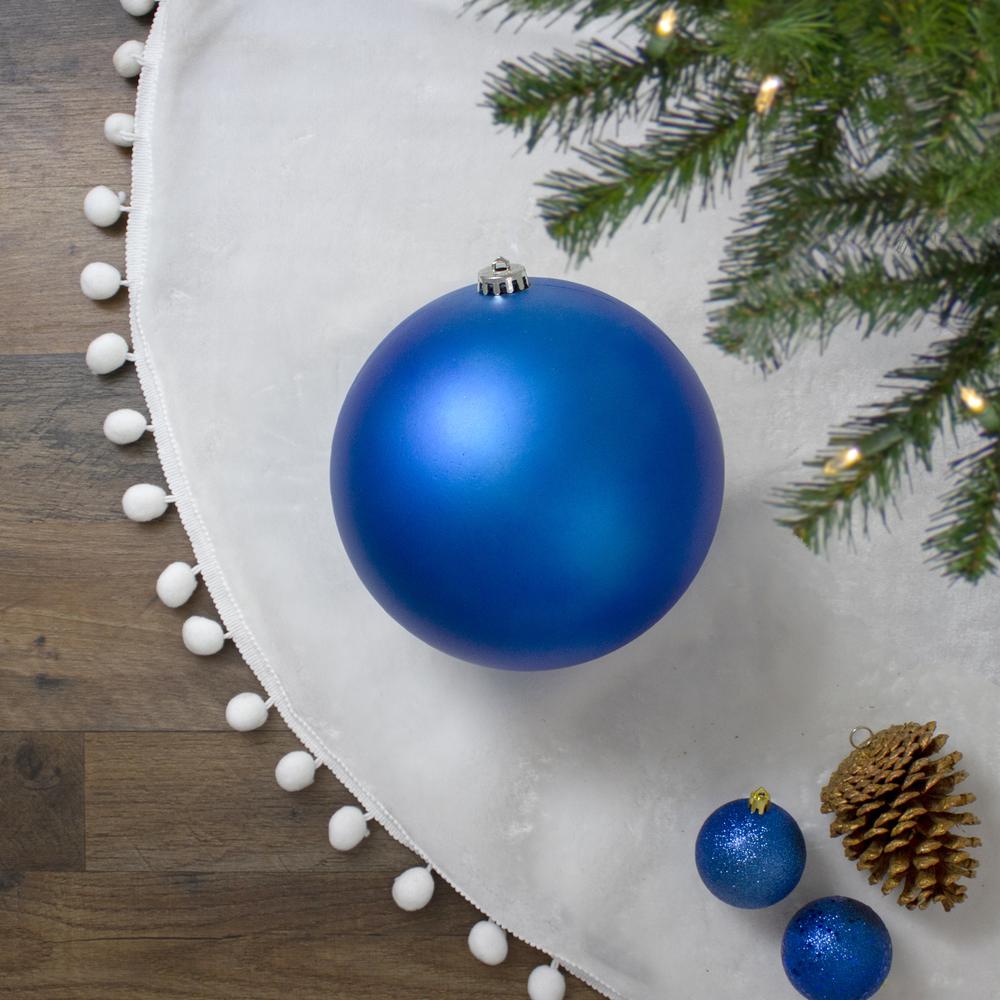 Matte Lavish Blue Shatterproof Christmas Ball Ornament 8" (200mm). Picture 2