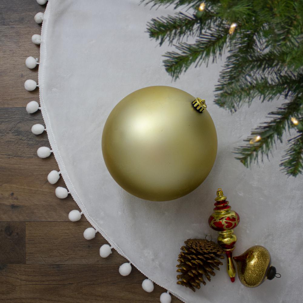 Matte Champagne Gold Shatterproof Commercial Size Christmas Ball Ornament 8" (200mm). Picture 2