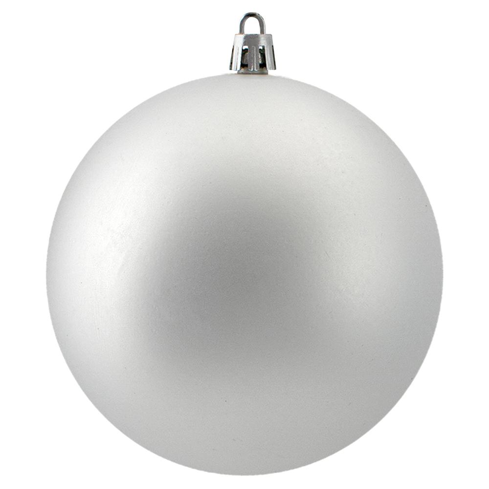 12ct Silver Splendor Shatterproof Matte Christmas Ball Ornaments 4" (100mm). Picture 3
