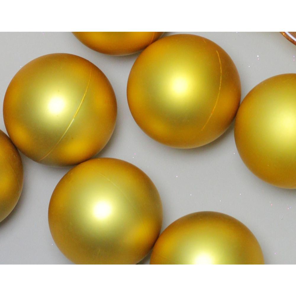 32ct Shatterproof Matte Vegas Gold Christmas Ball Ornaments 3.25" (80mm). Picture 3