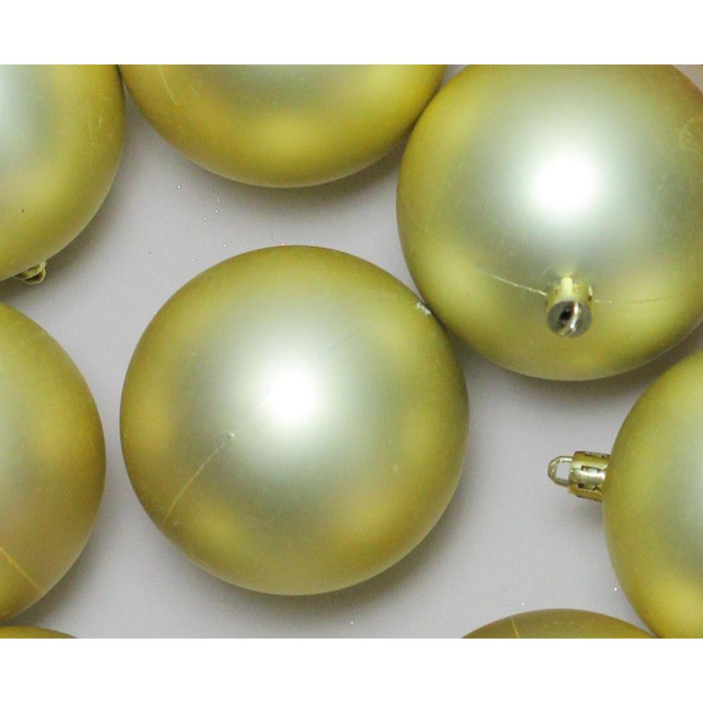 32ct Matte Champagne Gold Shatterproof Christmas Ball Ornaments 3.25" (80mm). Picture 3