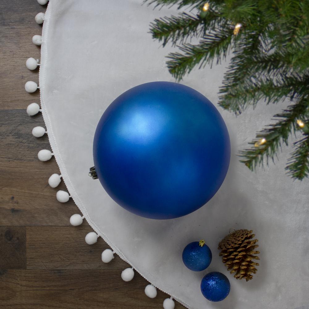 Matte Lavish Blue Shatterproof Christmas Ball Ornament 10" (250mm). Picture 2