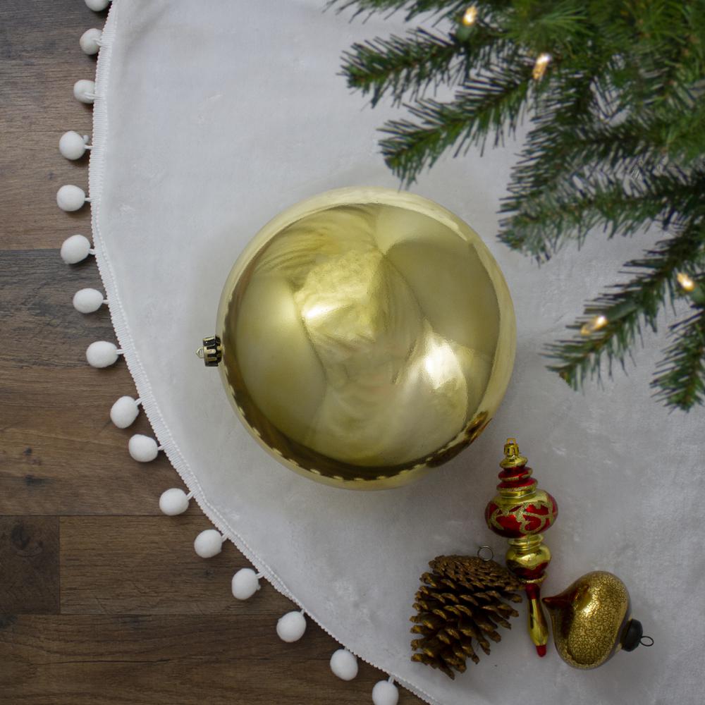 Shiny Vegas Gold Shatterproof Christmas Ball Ornament 10" (250mm). Picture 2